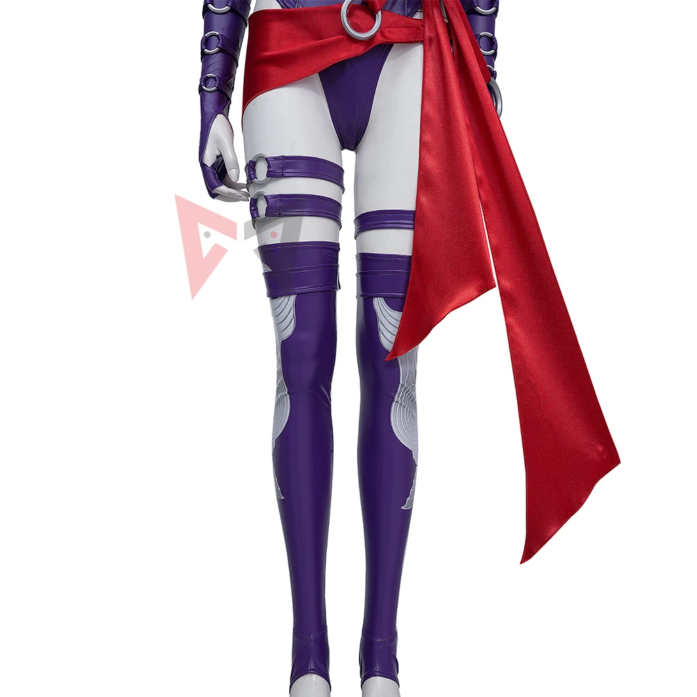 New Psylocke Cosplay Costume Jumpsuit One Piece Stockings Shoes To Choose For Game Party Custom Made - Image 5