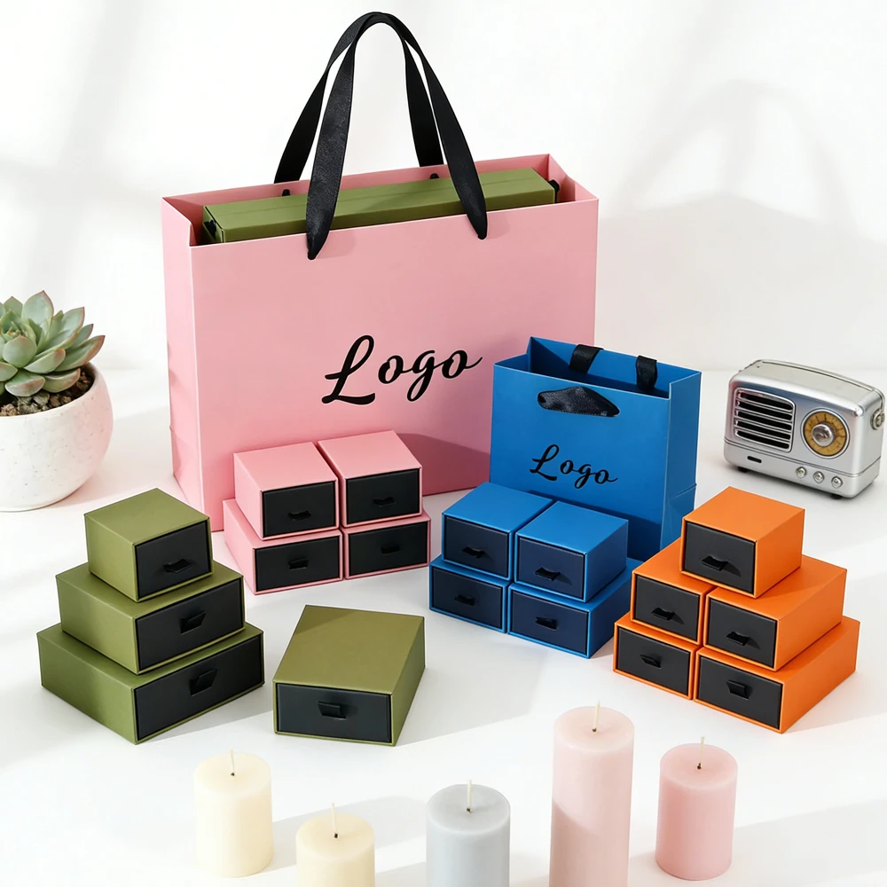 

24/50/100Pcs Custom Logo Jewelry Boxes 9x9x3.5cm Ring Earring Necklace Bracelet Organizer Box Wedding Gift Drawer Dust Case Bulk