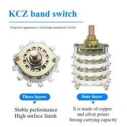 1PC KCZ 3-6 layer Rotary switch selector Connector with channel Rotary switch selector cover