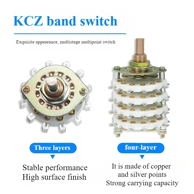 1PC KCZ 3-6 Layer Rotary Switch Selector Connector with Channel Rotary Switch Selector Cover