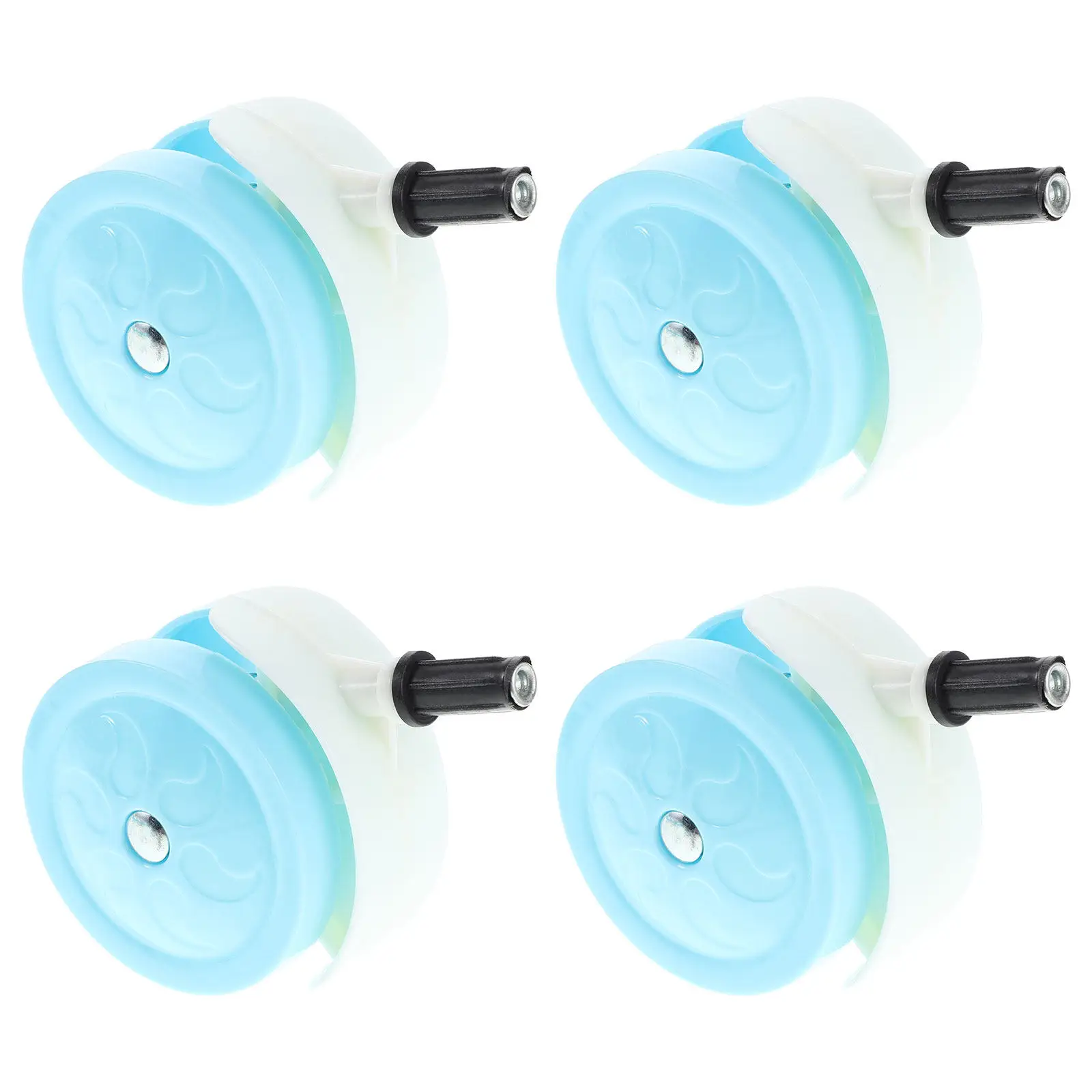 

4pcs Baby Walker Wheels 3.73X2.59'' Quiet Swivel Casters Plastic Removable For Various Surfaces Infant Walker Replacement Parts