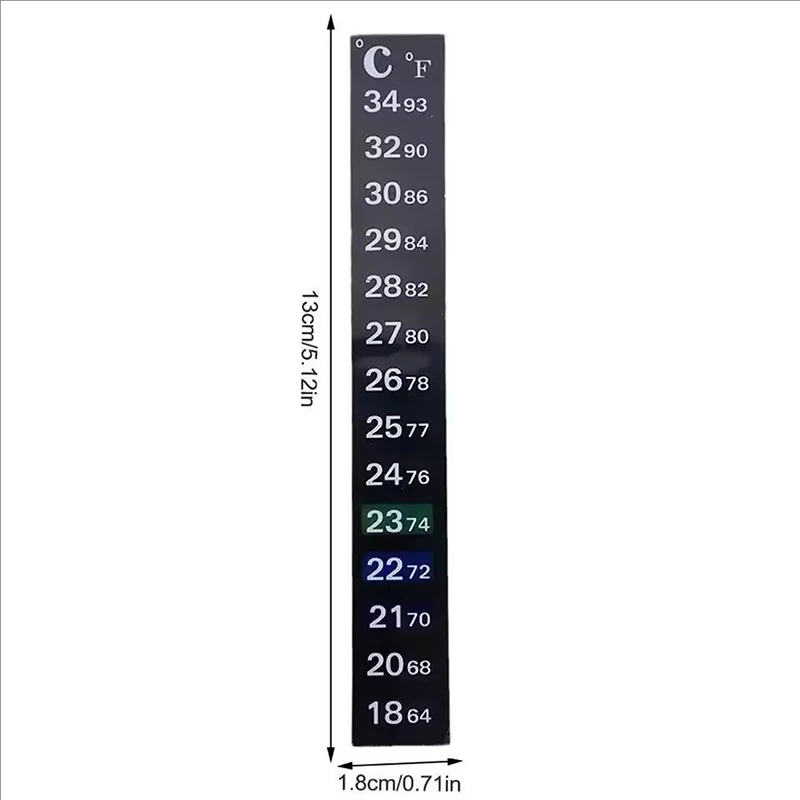 1/3/5Pcs Aquarium Fish Tank Strip Stick-on discolor Thermometer Sticker Adhesive Sticky Dual Scale Sticker Temperature Tools