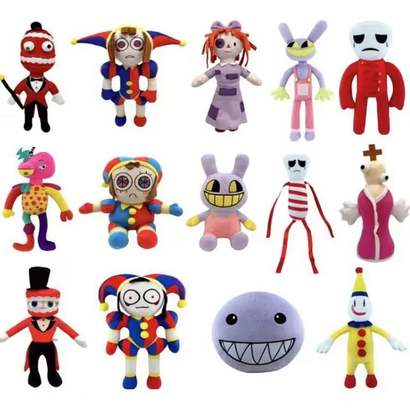 2024 New The Amazing Digital Circus Pomni Jax Plush Toy Anime Cute Theater Rabbit Doll StuffedCartoon Clown Christmas Kids Gifts