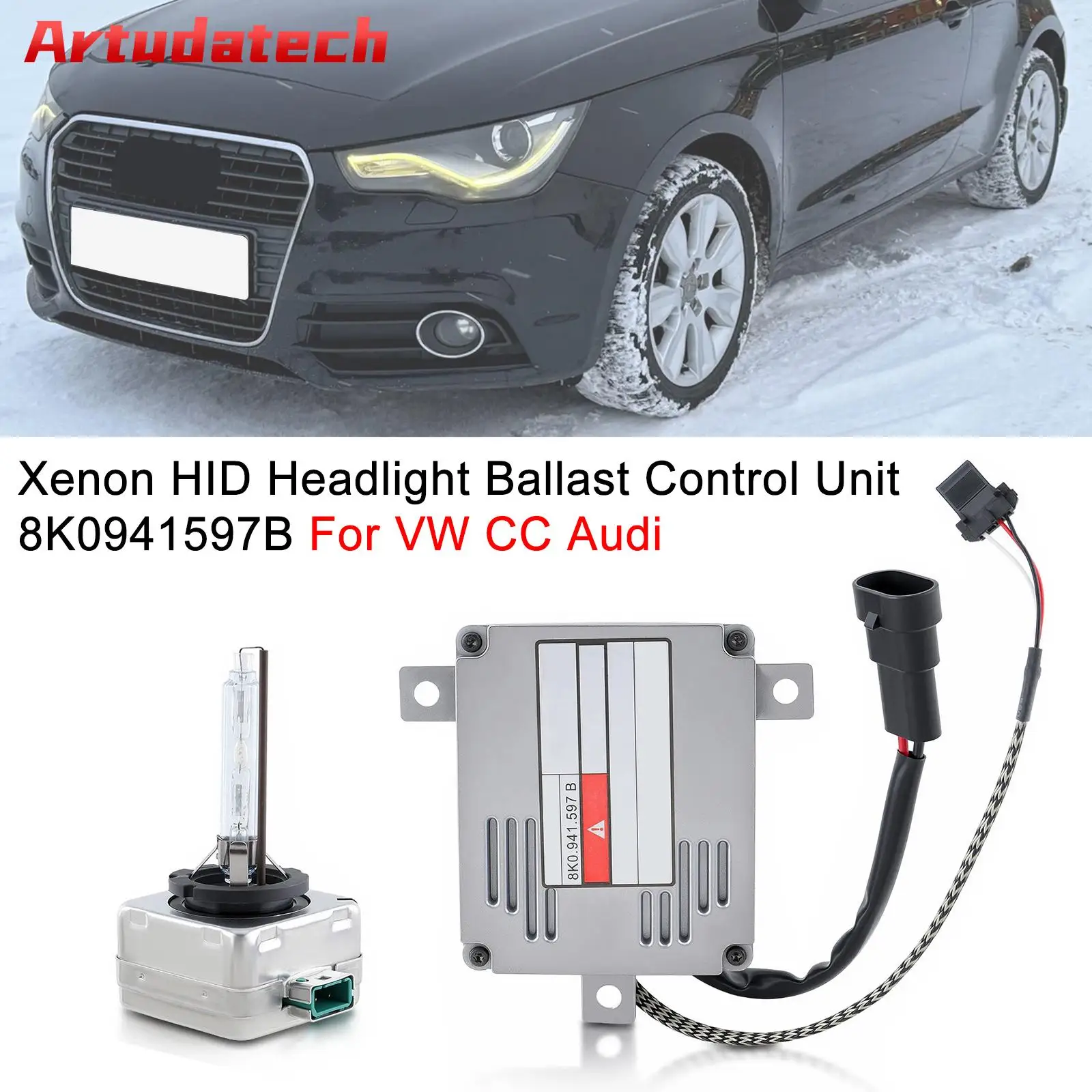 

Блок управления ксеноновыми фарами Artudatech Xenon HID 8K0941597B для VW CC Audi, автомобильные аксессуары