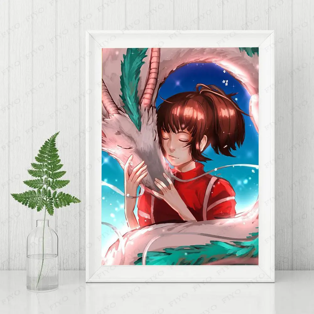 New 2023 Diamond Painting 5D DIY Anime White Dragon and Girl Full Diamond Mosaic Art Embroidery Cross Stitch Kits Home Decor