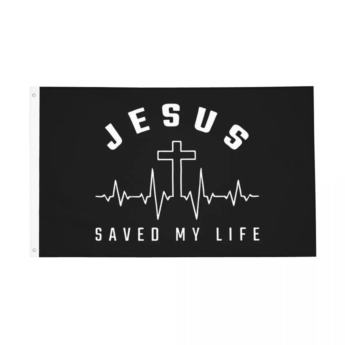 Jesus Christ Christianity Jesus Saved My Life Flags Durable Outdoor Banner All Weather Hanging Decoration