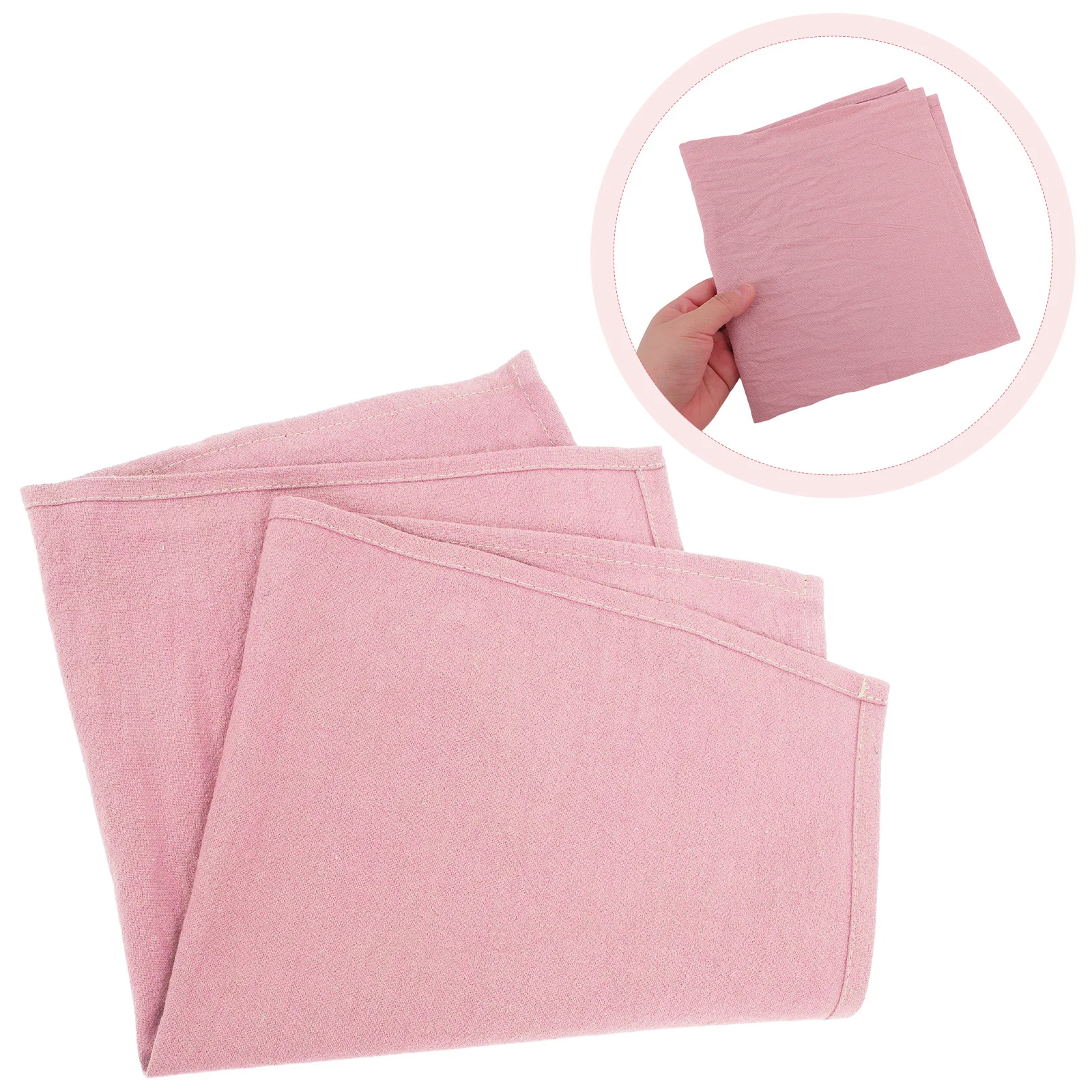 

12Pcs Luxury Cotton Napkins 40Cm Blush Pink Soft Absorbent Reusable for Tea Party Upscale Restaurants Formal Occasions