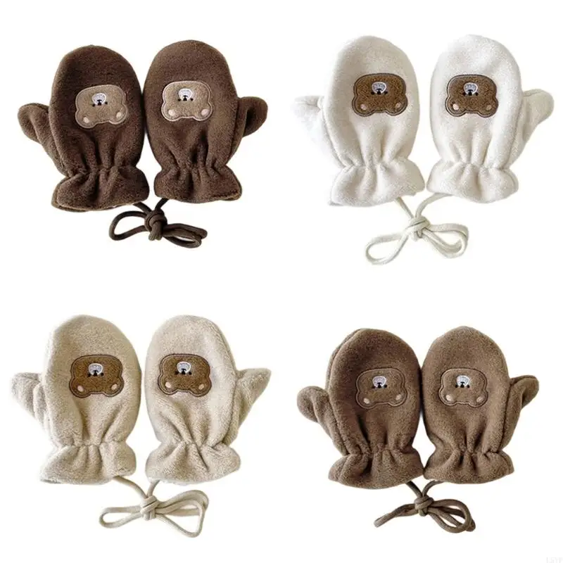 

L5YF User Friendly Kids Gloves Hanging Neck Mittens Comfortable Wear Daily For 1-5Y & 6-12 Year Olds Enjoy Comfort