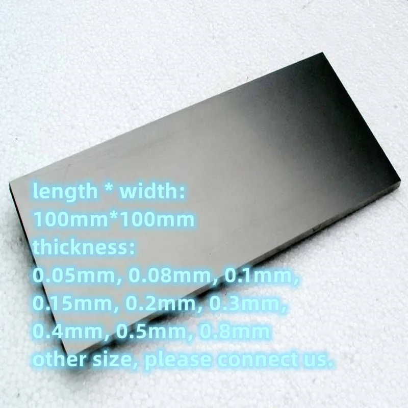 

High Purity Tungsten Flake 0.05mm-0.8*100*100mm Thick Tungsten Plate/Sheet/Foil Metalworking W Element Wear-Resistant Customize