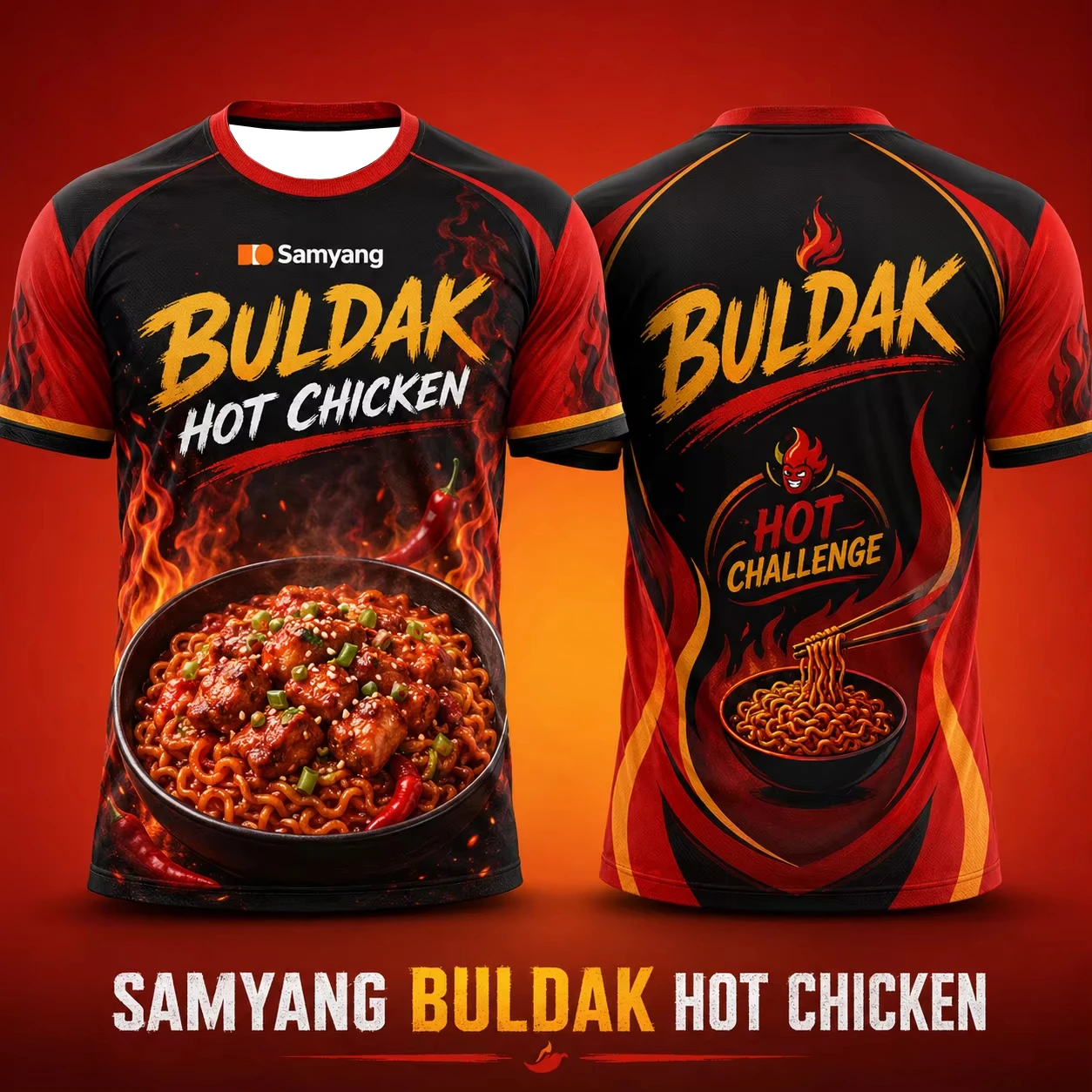 Herren Nongshim Shin Ramyun 3D-Druck T-Shirt Koreanisches Ramen-Food Grafik-T-Shirt Schnelltrocknend Atmungsaktiv Lässige Streetwear Sommer-Oberteil