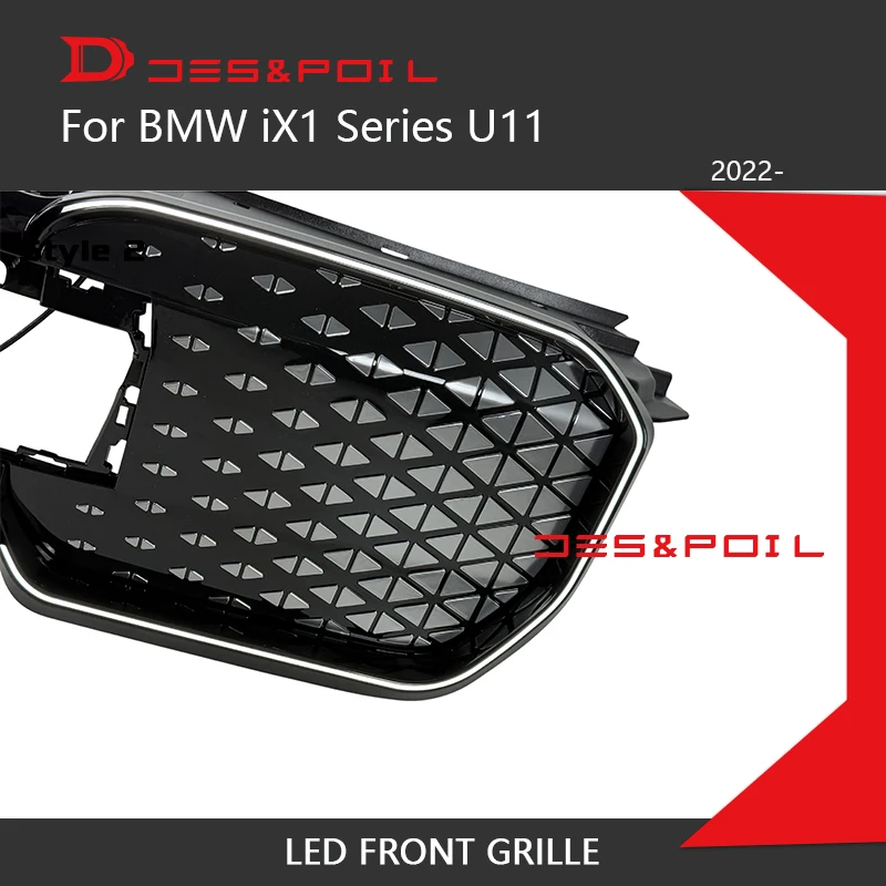 IX1 U11 LED Grille for BMW Front Bumper Grill Grid with Lights Lamp 2022-xDrive EDrive Illuminated Mesh