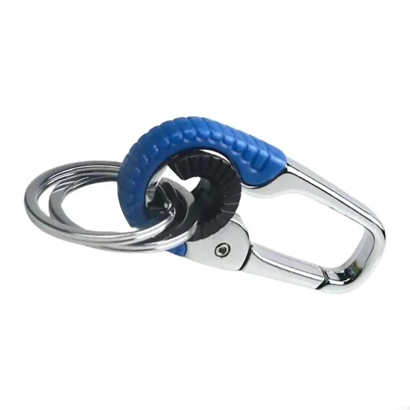  Keychain Hook Carabiner Double Rings Climbing Tool Alloy Texture Present for Men