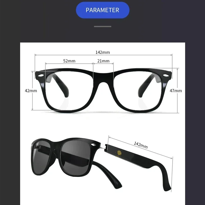 Gafas de sol inteligentes con Bluetooth para hombre y mujer, auriculares inalámbricos de oreja abierta, impermeables, manos libres para llamadas