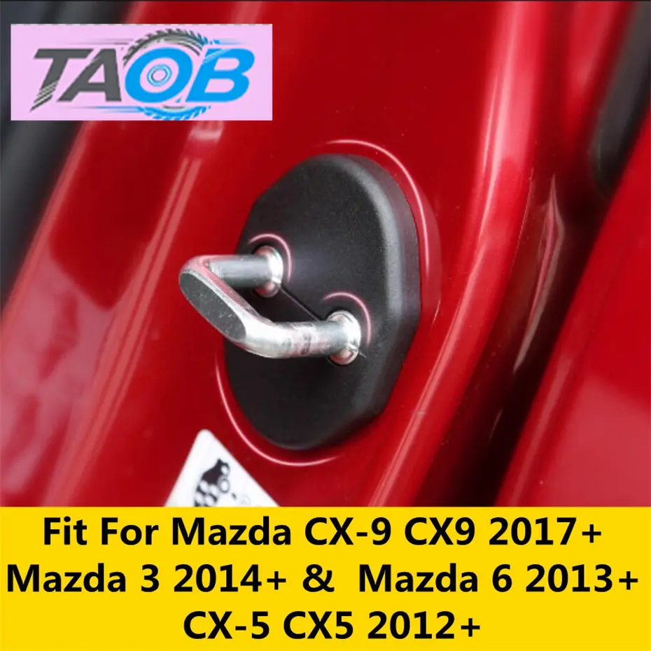 Car Door Lock Buckle Cover Trim For Mazda CX-9 CX9 2017 - 2020 / Mazda 3 2014 - 2021 / Mazda 6 2013 - 2021 / CX-5 CX5 2012 -2022