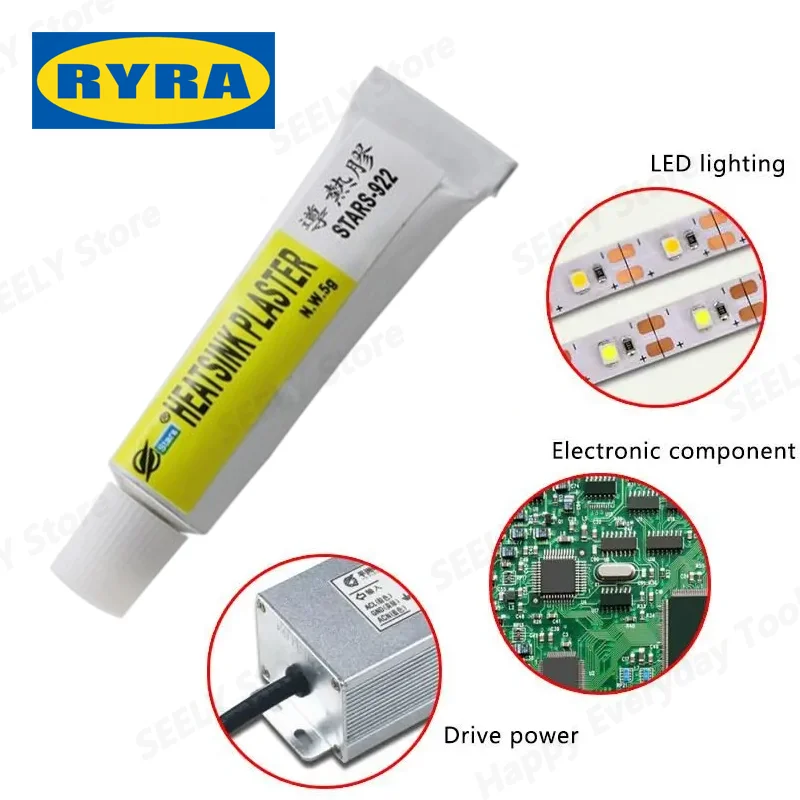 Thermal Glue Conductive Paste Viscous Adhesive Conductive Heatsink Plaster Glue For Chip VGA RAM LED IC Cooling Radiator 1PCS