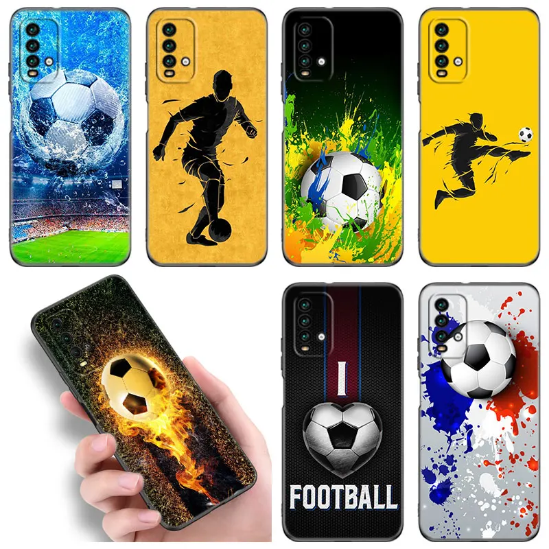 Football Soccer Ball Phone Case For Xiaomi Redmi 7A 8A 9A 9C 9i 10A 10C K20 K40 Note Mi 9T Pro A2 8 9 SE Lite A3 Mix3 6X Cover