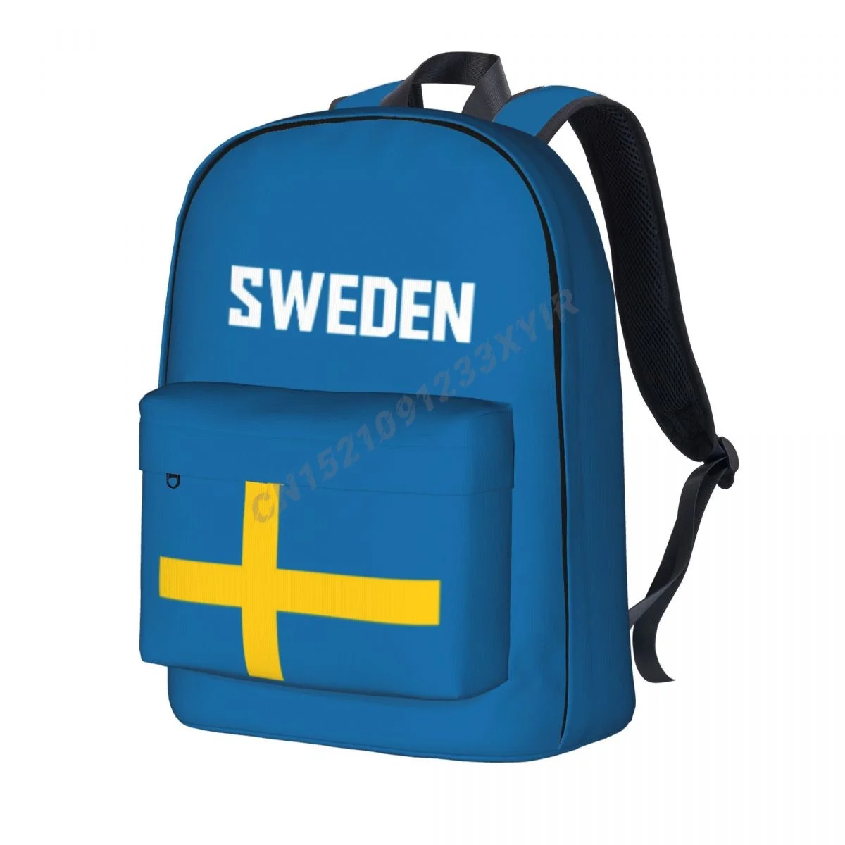 Unisex Backpack Sweden Flag Swedish Stitch Schoolbag Messenger Bag Case Laptop Travel Bag Mochila Gift