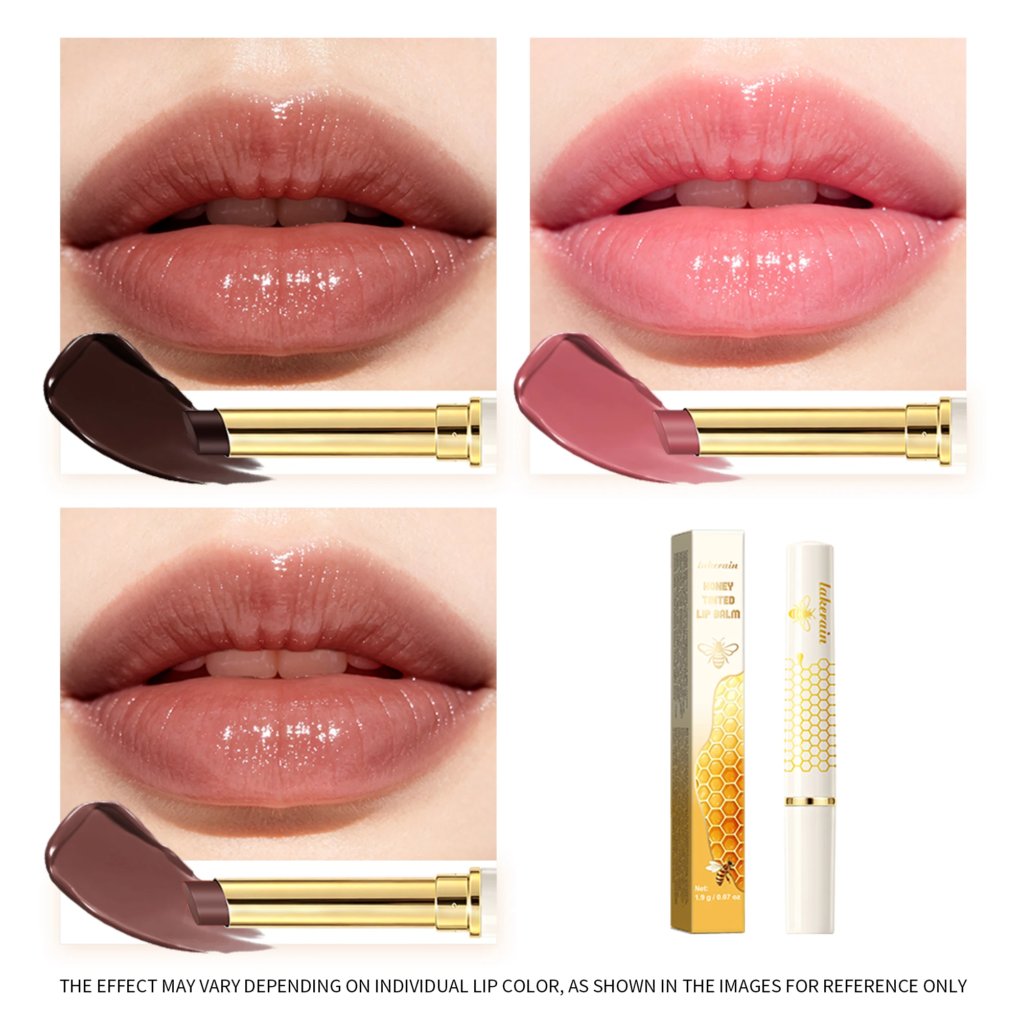 Natural Sheer Honey Tinted Lip Balm Moisturizing Plumping Smooth Enhance Natural Color Lip Care Daily Lip Cosmetics