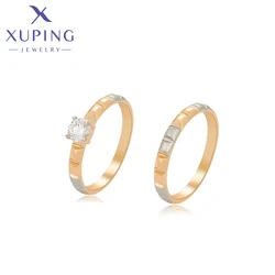 Xuping Jewelry Fashion Square Couple Ring Set Gold Color Plated Rings for Men Women Wedding Gift Party Gift X000814965
