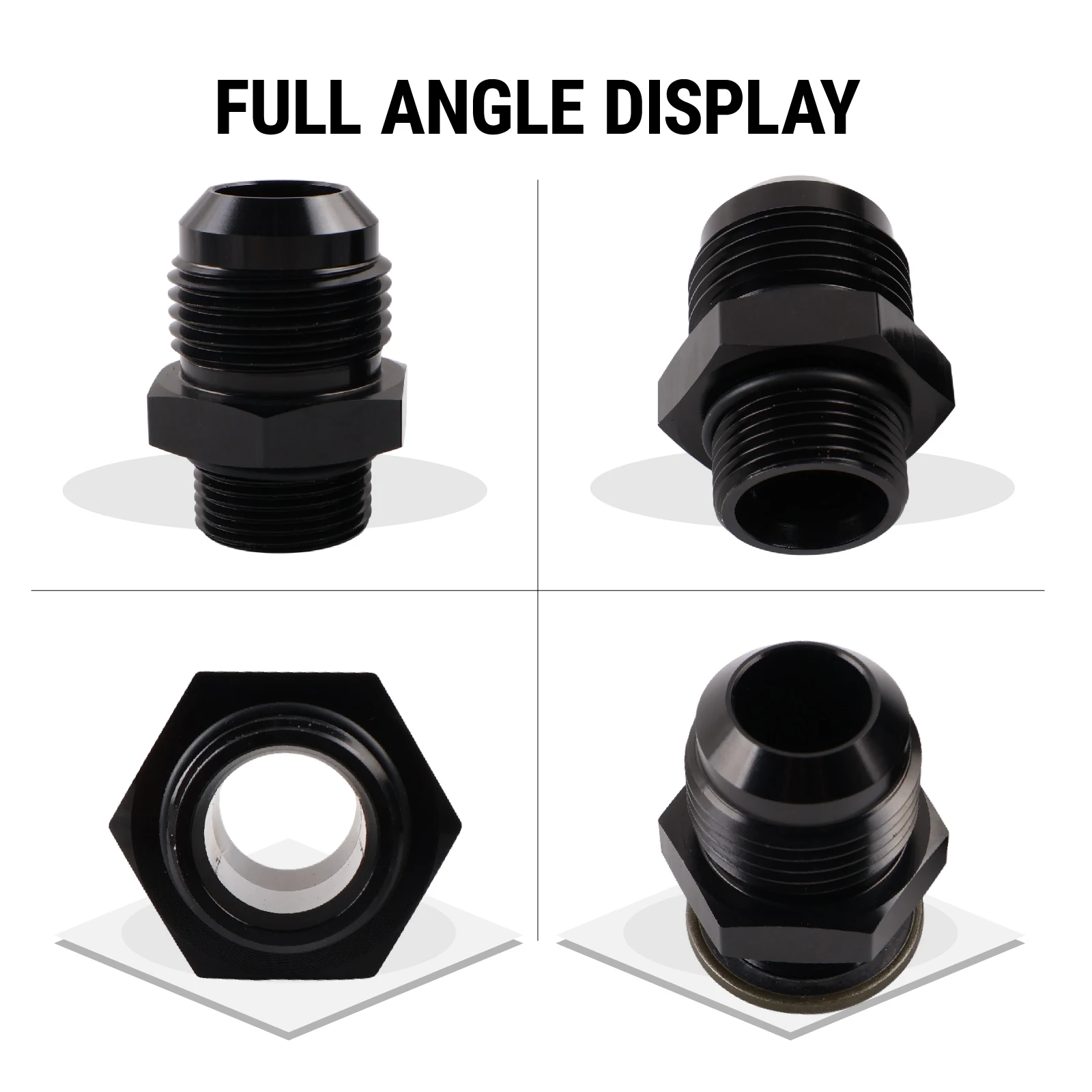 PIKBUK Aluminum AN8 Male to M10x1 M12/14/16/18x1.5 Adapter Flare Fitting Auto Hose Fitting Male Oil Cooler Fitting