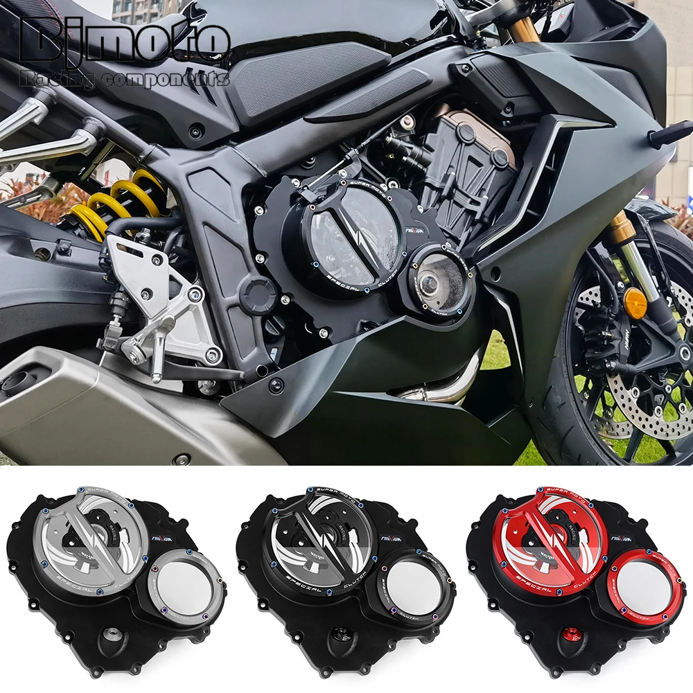 CBR CB 650R двигатель с ЧПУ, прозрачная крышка сцепления, пружинный фиксатор для Honda CBR650R CB650R 2019 2020 2021 2022 2023