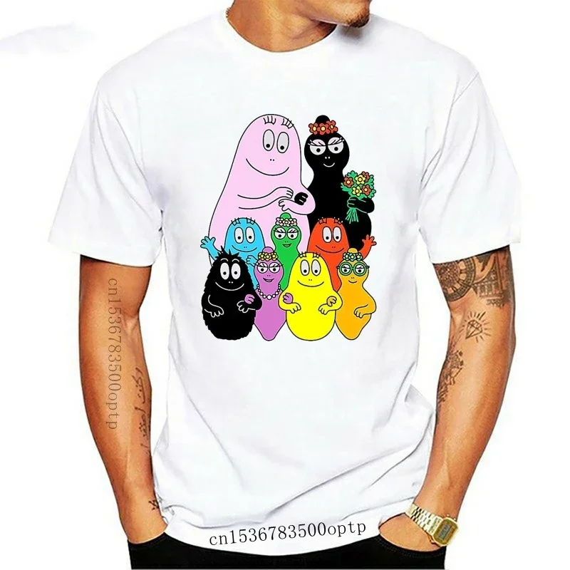 

Толстовка с капюшоном Barbapapa 19 Kaus для мужчин и унисекс Kaus Lengan Pendek Musim Panas Fashion