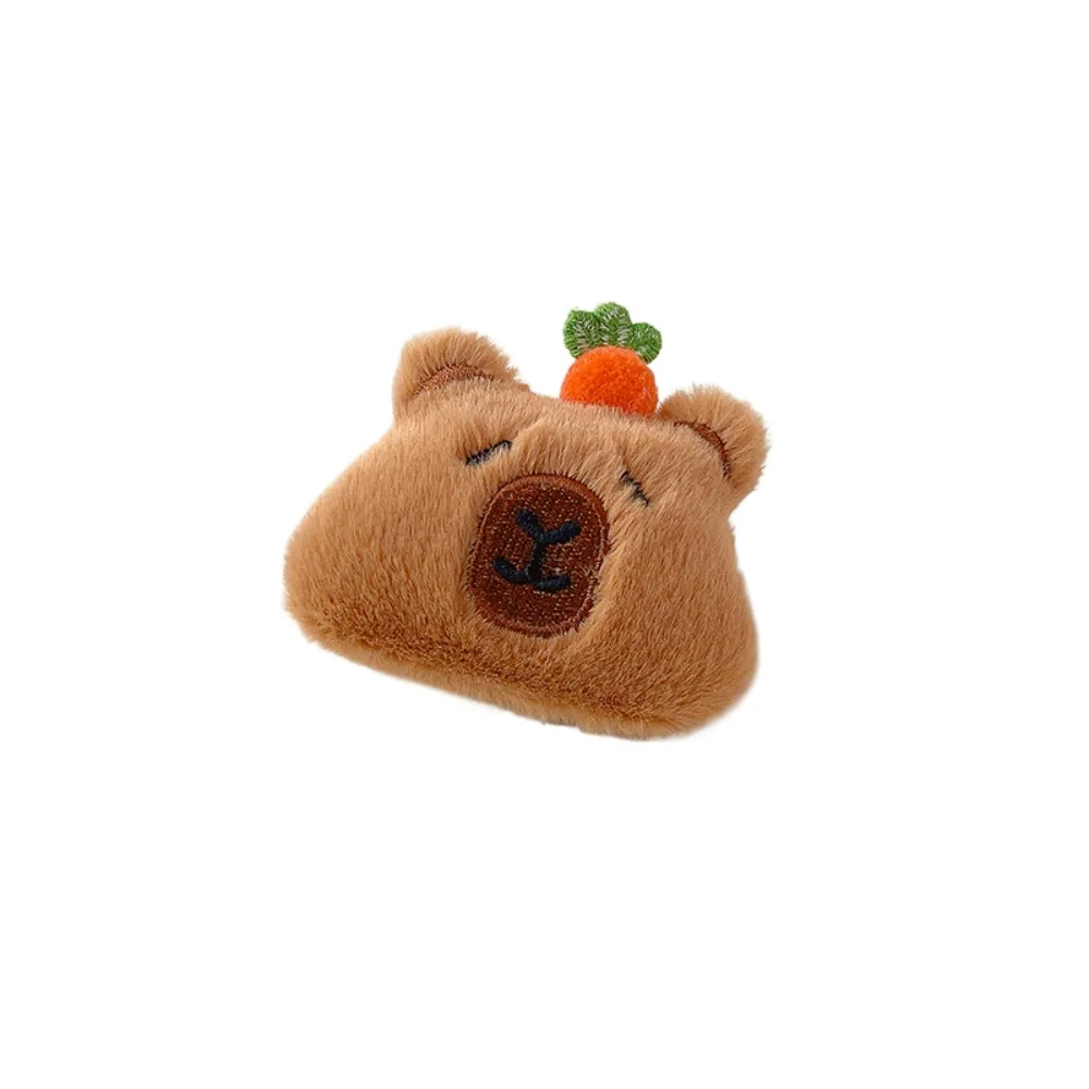 

Hair Accessories Flocking Capybara Hair Ring Kawaii Funny Cartoon Duckbill Clip Alloy Animal Claw Clip School