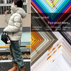 Down Jacket Fabric Nylon Waterproof Wind Proof Oil Proof Drill Resistant Vest Cotton Clothing Designer Diy Sewing By The Meter