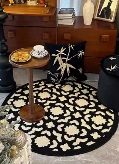 Round carpet living room coffee table mat