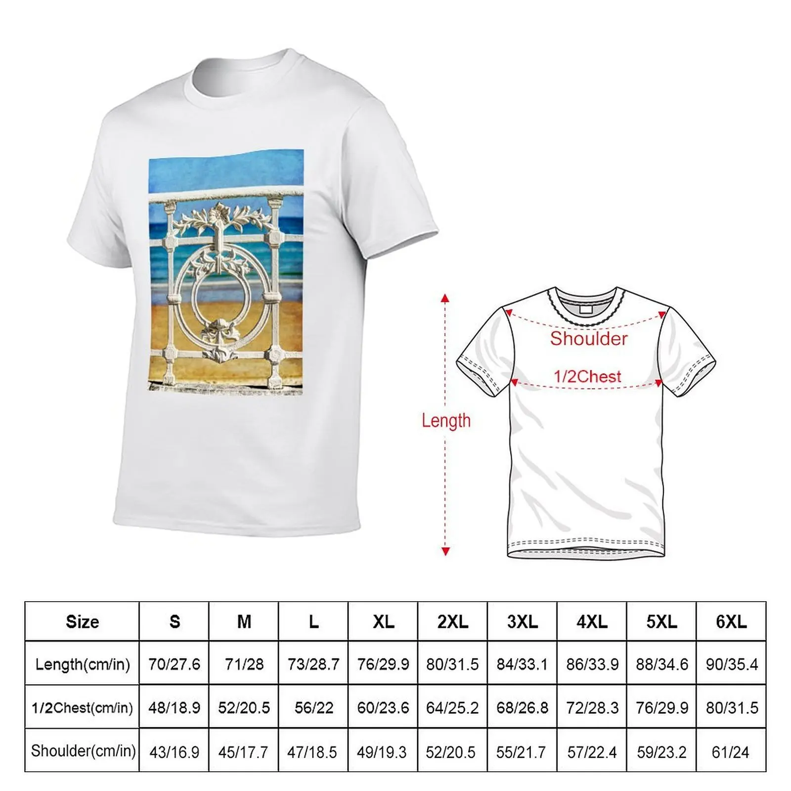 Concha Bay Railing in San Sebastian T-Shirt street wear vintage graphic tee funny t shirts men