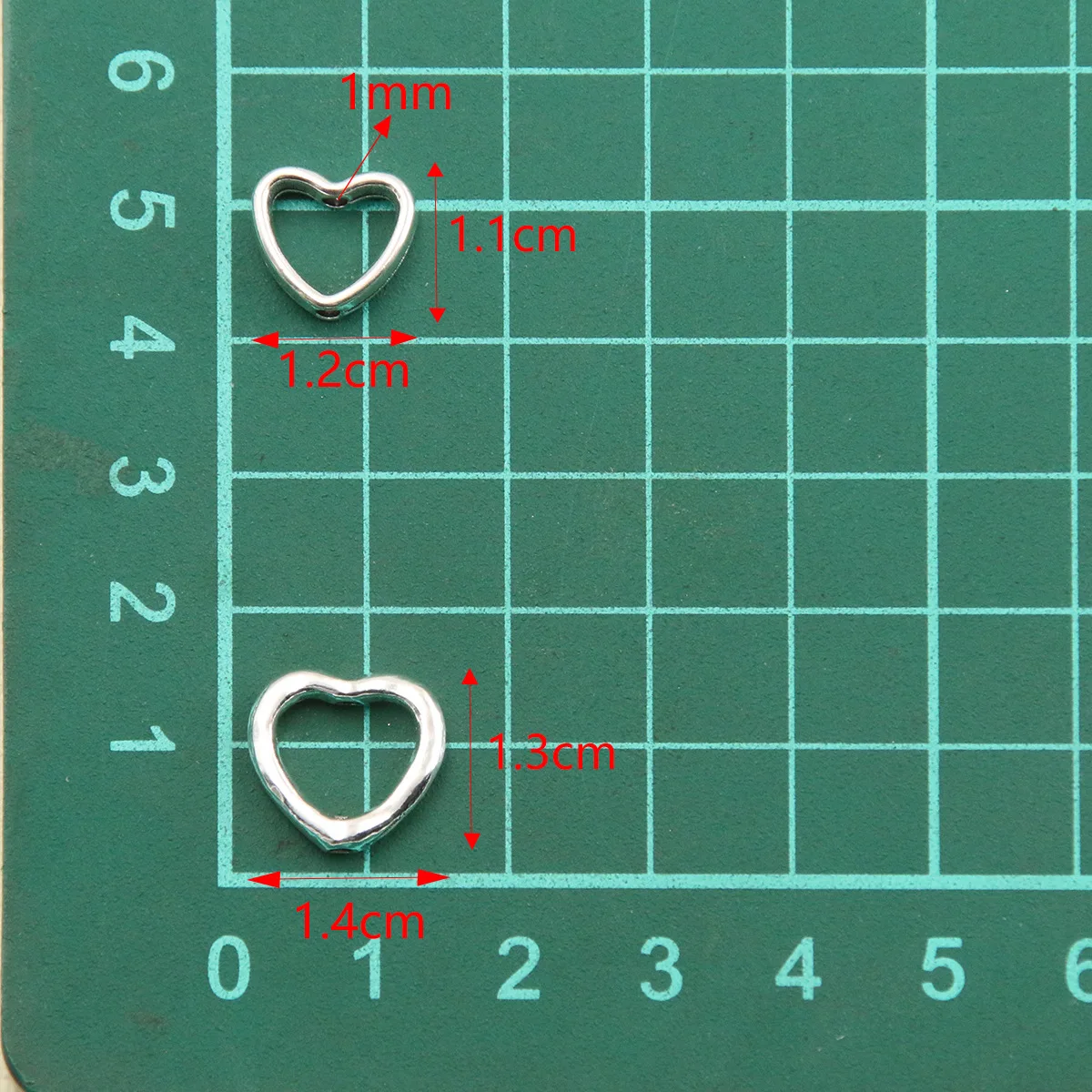 20PCS DIY Jewelry Hollow Heart Beads Alloy Small Hole Beads Connector Bracelet Necklace Beads EF4282 EF4287