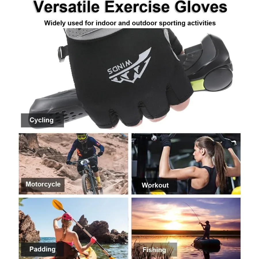 قفازات حماية من الأشعة فوق البنفسجية للنساء والرجال بدون أصابع للقيادة والصيد والإبحار مع حماية من الأشعة فوق البنفسجية والشمس