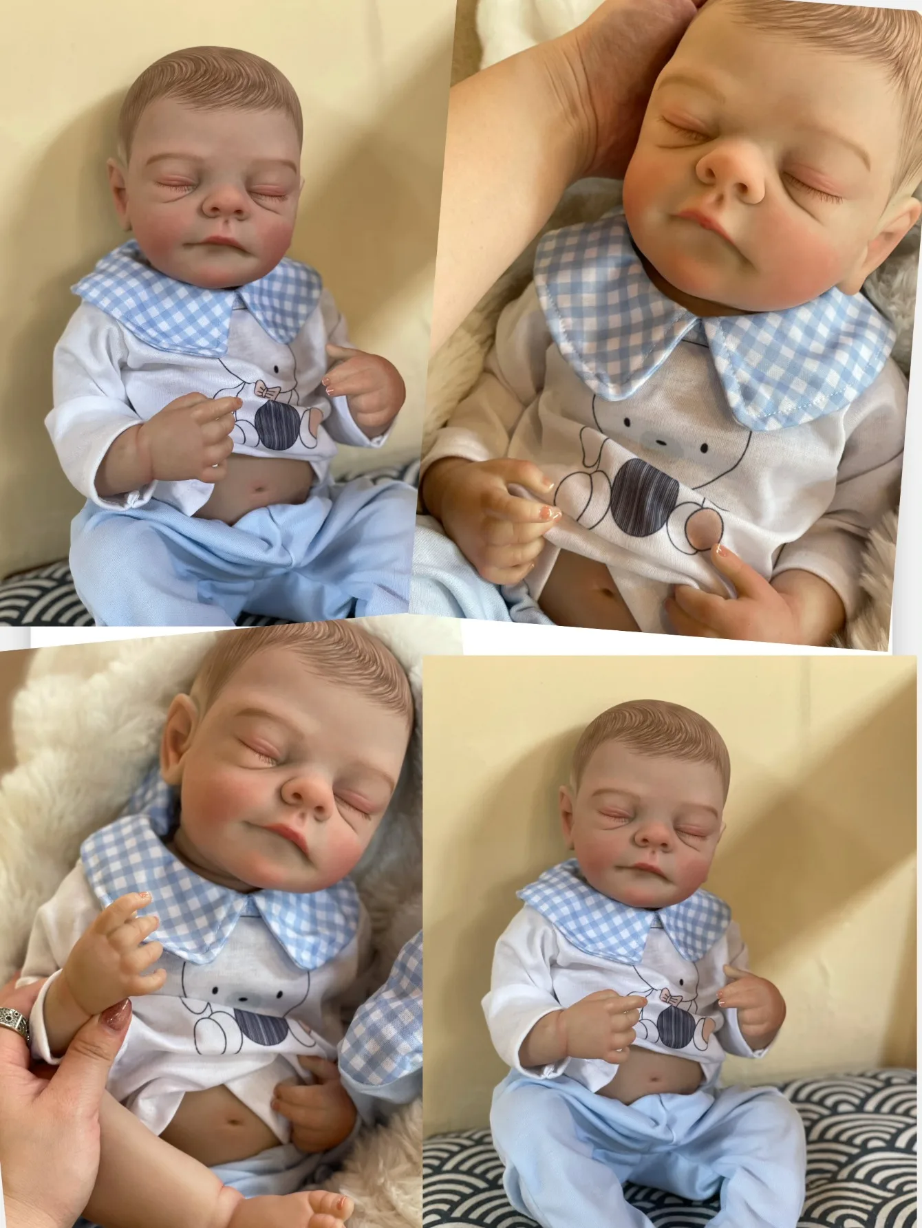 18 Inch Handmade Bebe Newborn Doll For Children Birthday Gifts For Lifelike Newborn Baby Doll