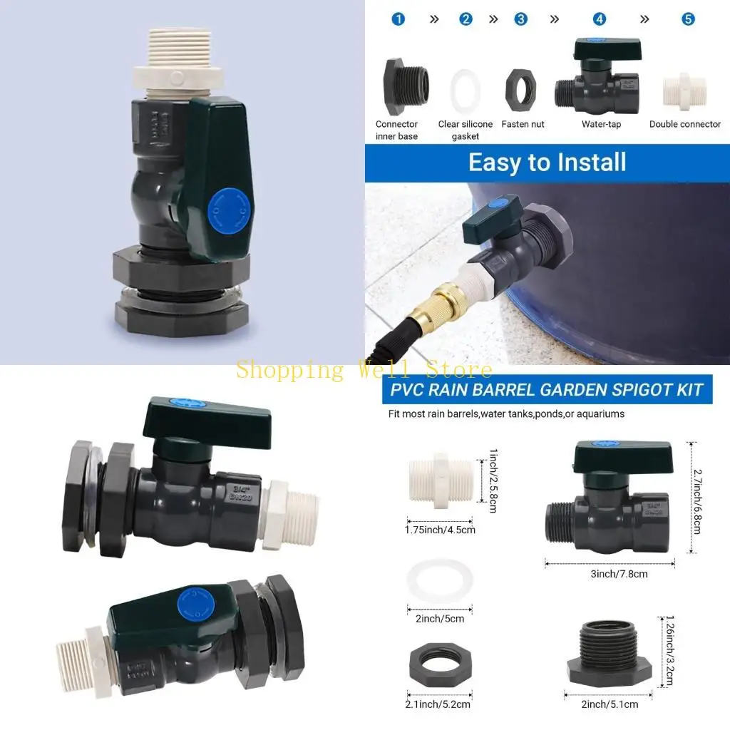 

KX4B Элегантный 3/4 дюйма ПВХ наставки с ПВХ Удобные садовые клапаны, установленные для эффективных потоков воды в аквариумах