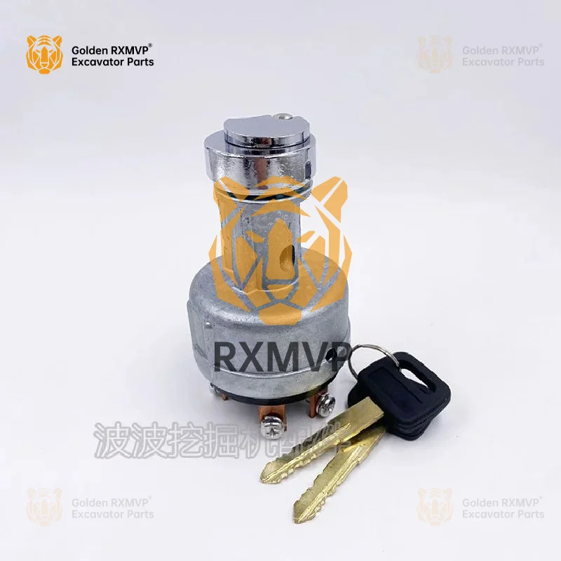 For Komatsu pc130 200 7  8/300/360-7Start lock ignition switch electric door lock key Excavator Parts