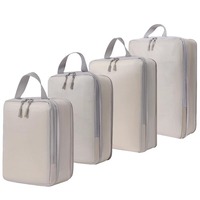 Set/6 pcs Compressible Packing Travel Storage Bag Cubes Waterproof Suitcase Nylon Portable With Handbag Luggage Organizer