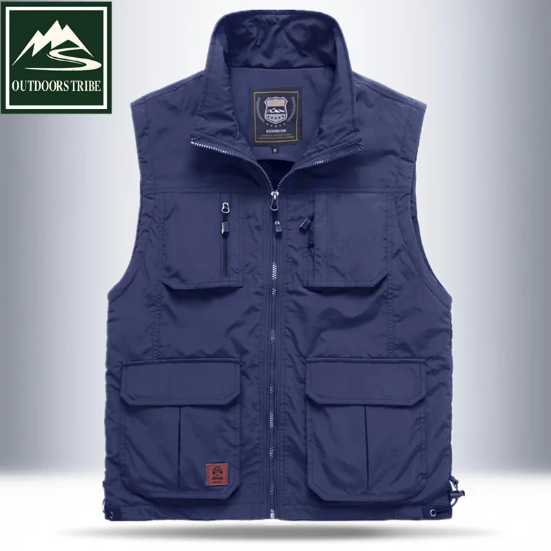 

Spring and Summer New Advertising Vest Male Reporter Travel Multi-pocket Breathable Large-size Casual Vest Men Clothing