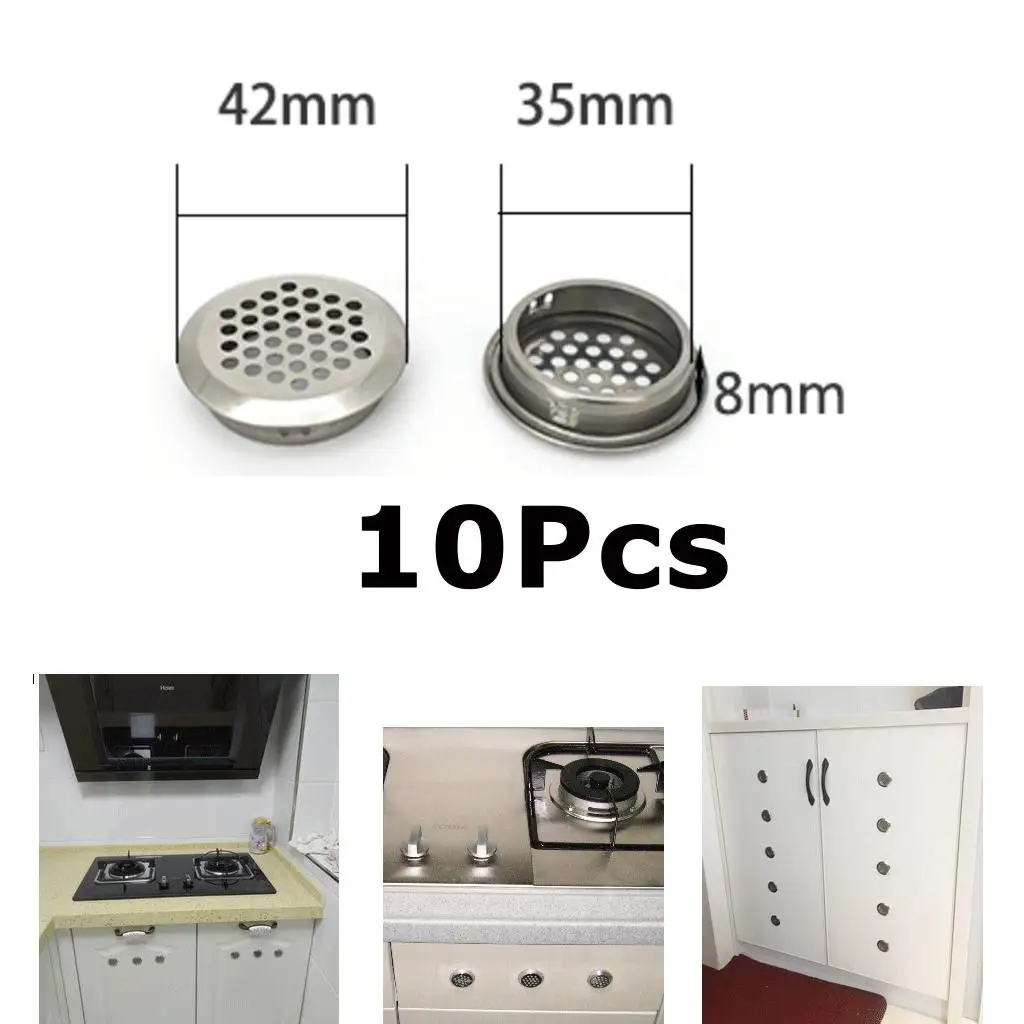

2x 10 Circular Air Soffit Vents Louver for Cabinet Wardrobe