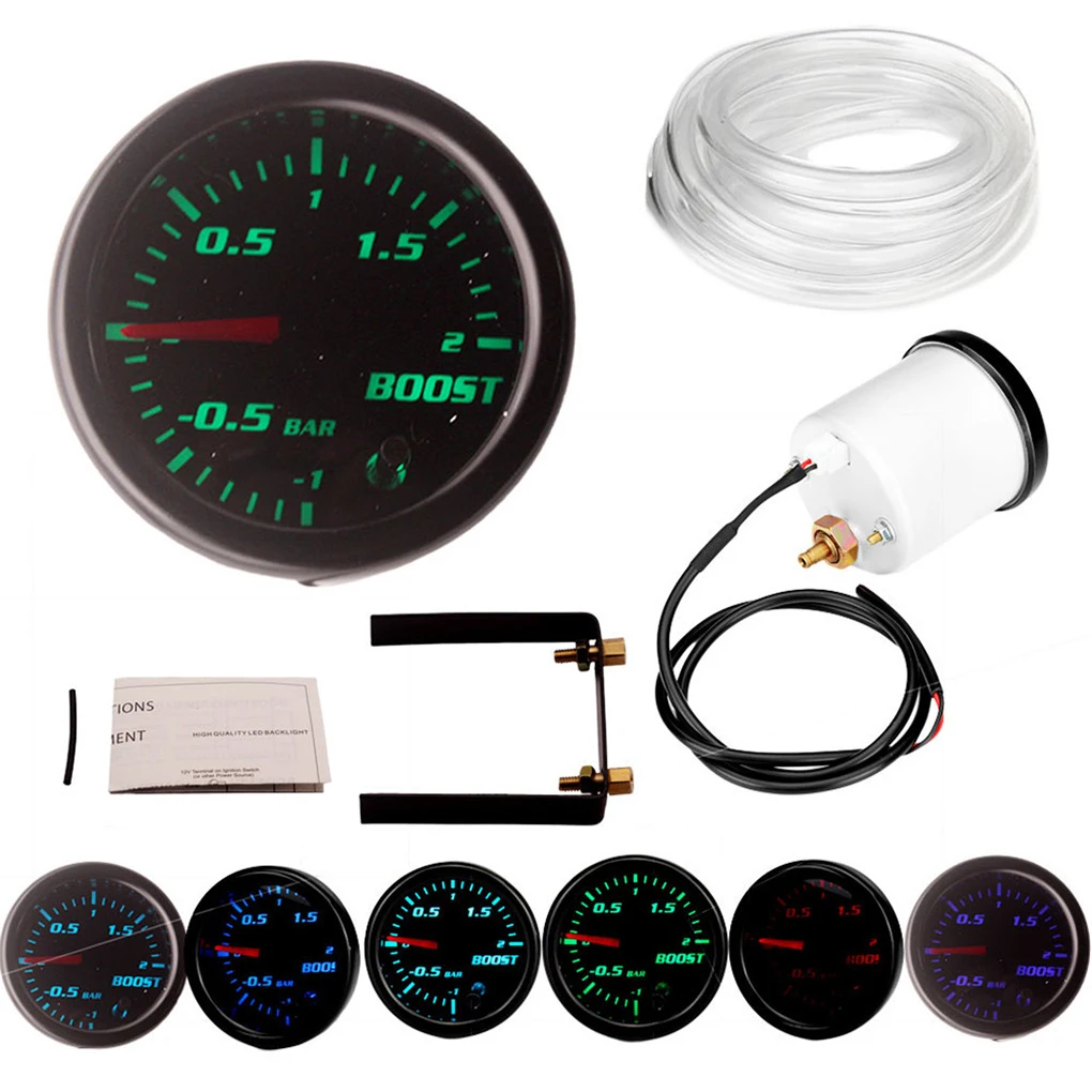 

Metal Vehicle With 52mm Black Face Tinted Lens Gauge Tur-bo Gauge Accessories Automotive
