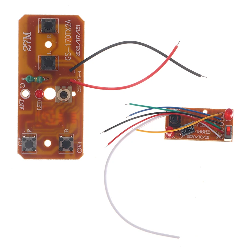 PCB Transmissor e Receptor Board com Antena, Controle Remoto, Sistema de Rádio, RC Car Acessórios, 2CH, 4CH, 27MHz