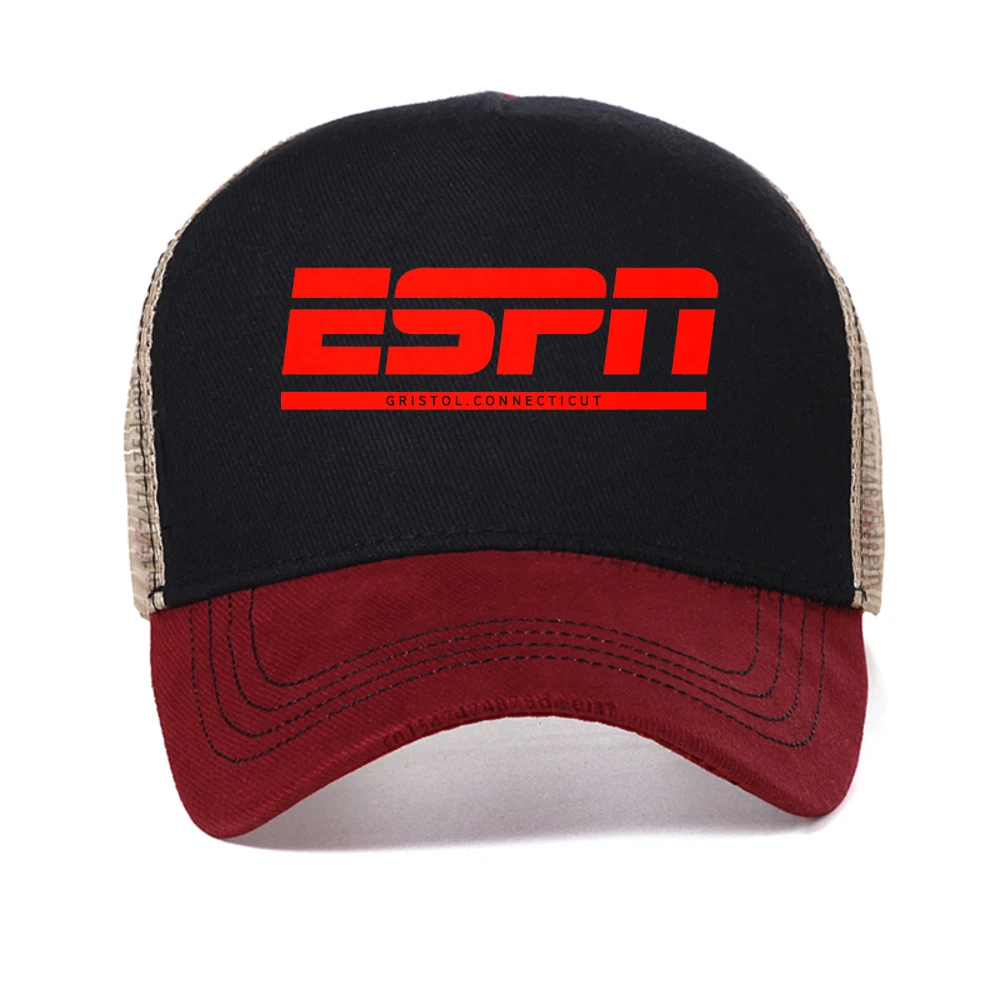 

ESPN Graphic Print baseball cap fashion Casual Summer Outdoor sport caps Breathable adjustable trucker hats mesh snapback hat