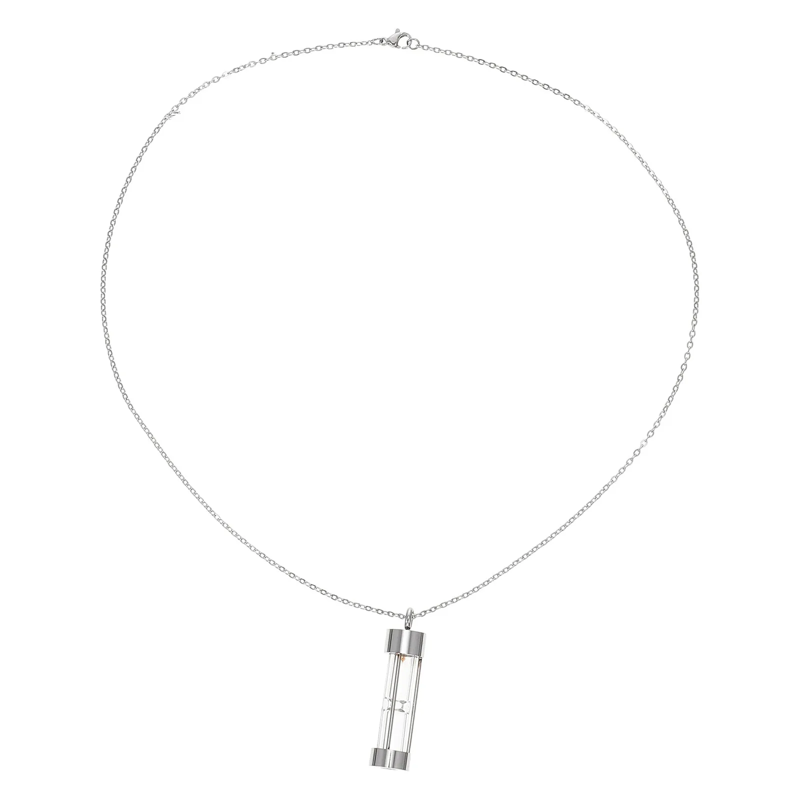 

Ash Urn Necklace Stainless Steel Cinerary Pendant For Pet Ash Keepsake Jewelry Memorial Decor Sand Clock Vial Pendant