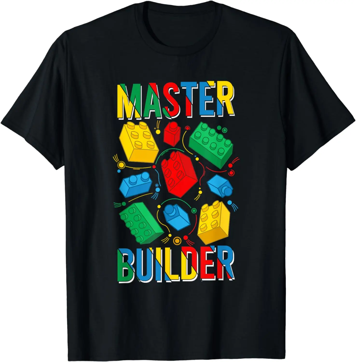 

Master Builder Kids Building Blocks Brick Toy Master Builder T-Shirt Graphic T Shirts Men Clothing Tops Tees Camisetas