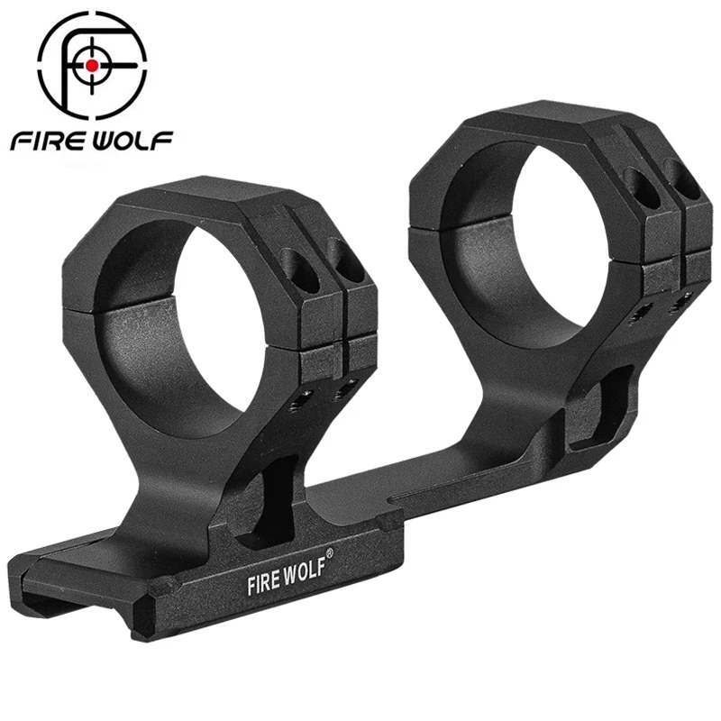 FIRE WOLF 7075 Aluminum Alloy Scope Mount Ring 34mm High Hunting Airsoft  Double Clamp Metal Tactical Fits 20mm Dovetail Rail