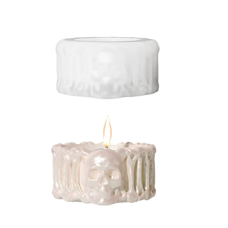 

Creative Tealight Holder Moulds Skull Holder Mould Silicone Texture