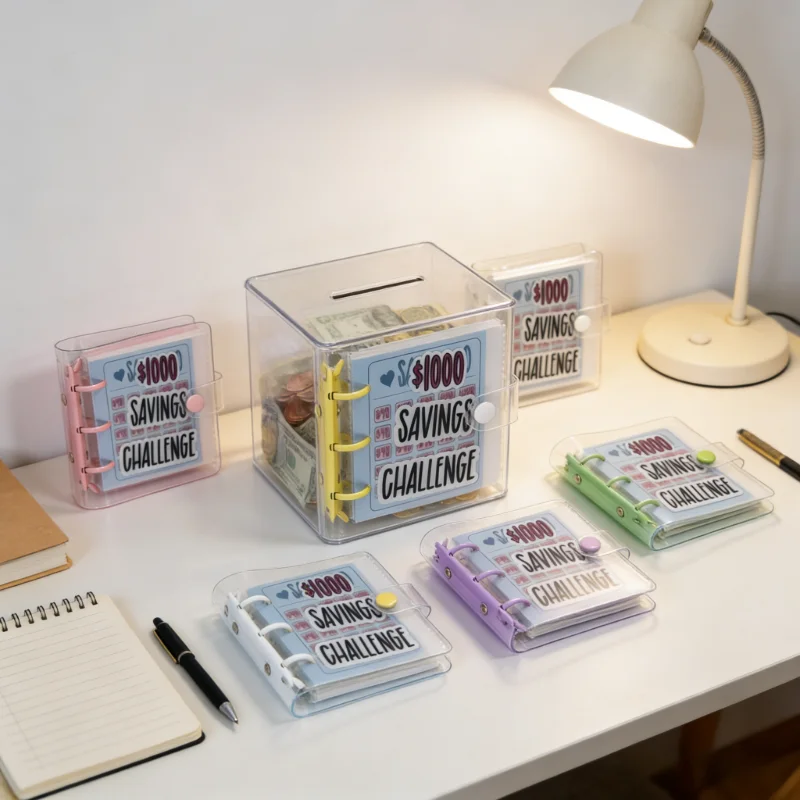 

Savings Challenge Binder, Money Saving Binder, Savings Challenges Book With Envelopes, Mini Budget Binder With Cash Accessories