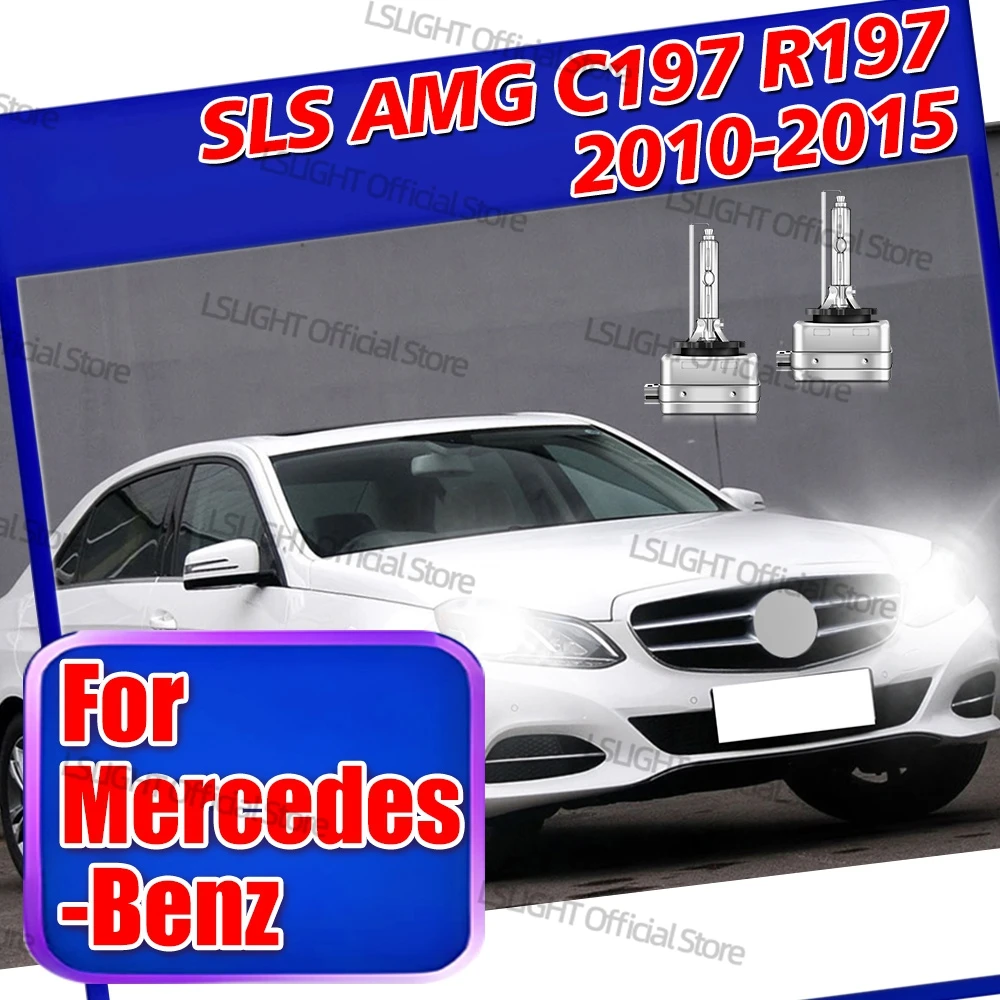 2x For Mercedes-Benz SLS AMG C197 R197 2010-2015 HID Xenon Head Lamps 35W Fast Bright D1S D1 Bulbs 6000K 8000K 10000K Plug&Play