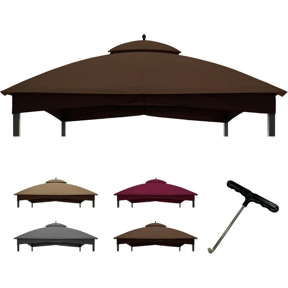 

Coastshade Replacement Gazebo Canopy Top for Lowe's Allen Roth Heavy Duty Roof Gazebos Top with Mesh,10x12 Gazebo Cover #GF-12S0