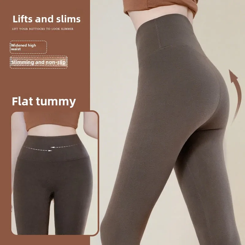 

Thiened, осенне-зимние новые женские штаны для йоги с желейной талией, девять очков, подтягивающие живот и леггинсы для увеличения ягодиц