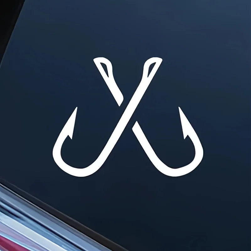

Fishing Hook Car Sticker Waterproof Removable Vinyl Decal Trunk Window Body Auto Accessories Outdoor Styling